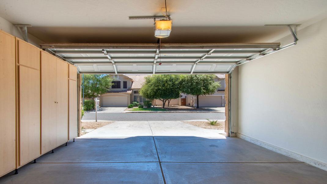 garage opened from a garage door remote